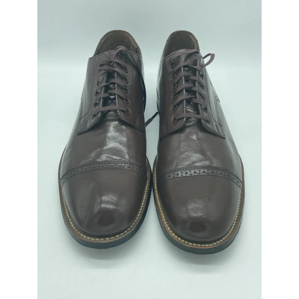 Stacy Adams Men Size 9D Brown Leather Cap Toe Oxford Dress Shoes‎ Classic Formal